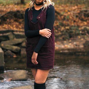 Burgundy Corduroy Dress
